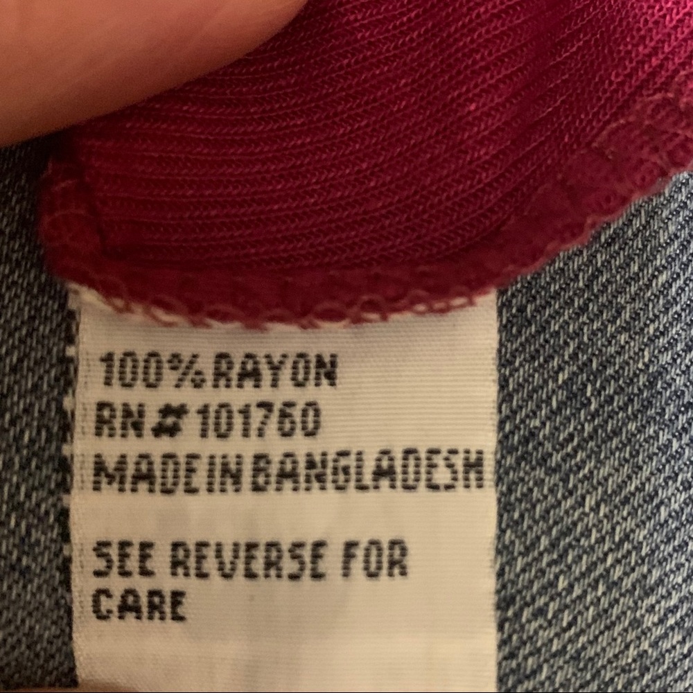 Kate Park Long Sleeve Maroon Petite Large Top - Picture 7 of 7